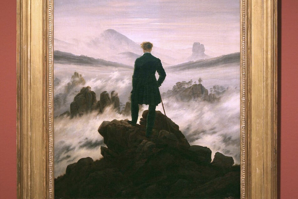 Das Gemälde "Wanderer über dem Nebelmeer" von Caspar David Friedrich.