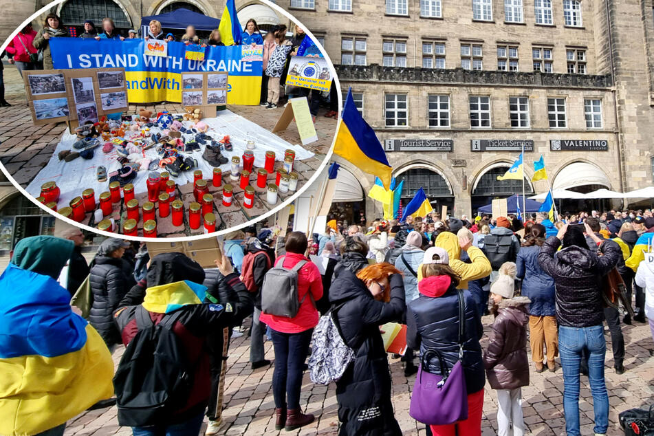 Chemnitz: Chemnitz: Demo gegen Putins Ukraine-Krieg