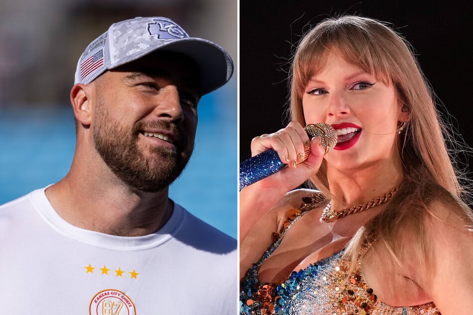 Though he couldn't attend the finale in person, Travis Kelce (l.) shouted out Taylor Swift after the pop star brought the curtain down on The Eras Tour.