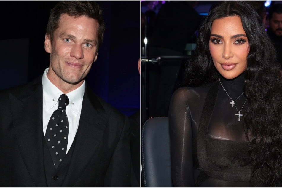 Kim Kardashian (r.) and Tom Brady got into a friendly bidding war over the weekend after sparking dating rumors months earlier.