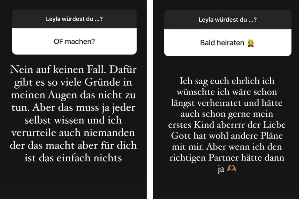 Am gestrigen Montag veranstaltete Leyla Lahouar (27) ein Q&amp;A auf Instagram - dabei wurde sie nach Hochzeitsplänen ebenso gefragt wie nach einem etwaigen OnlyFans-Auftritt.