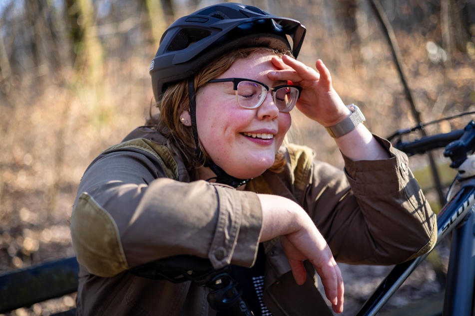 Amélie kam bei der Tour über Stock und Stein ins Schwitzen.