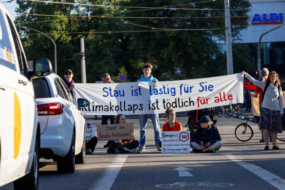 Am Donnerstagmorgen folgte in Dresden der nächste Klimaprotest.
