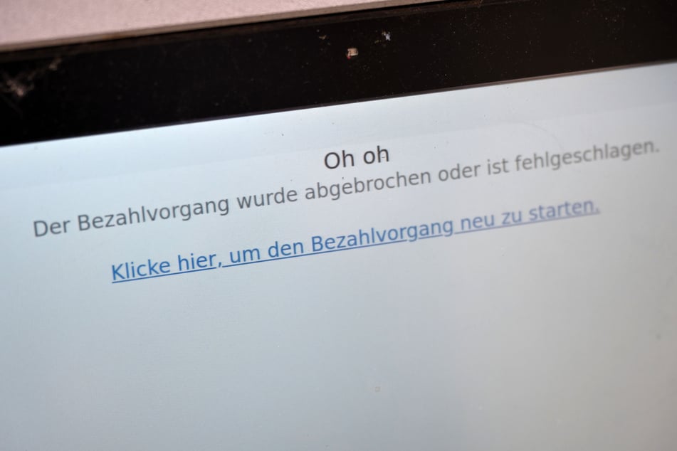"Oh oh", so die Antwort vom System, nachdem die EC-Kartenzahlung gescheitert war.