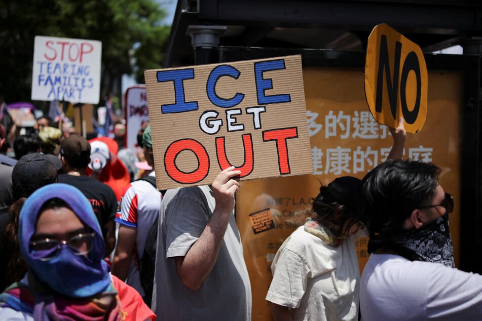 Thousands of people have been demonstrating against Trump's authoritarianism in Los Angeles and other cities.