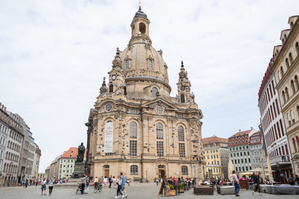 Die Dresdner Frauenkirche.