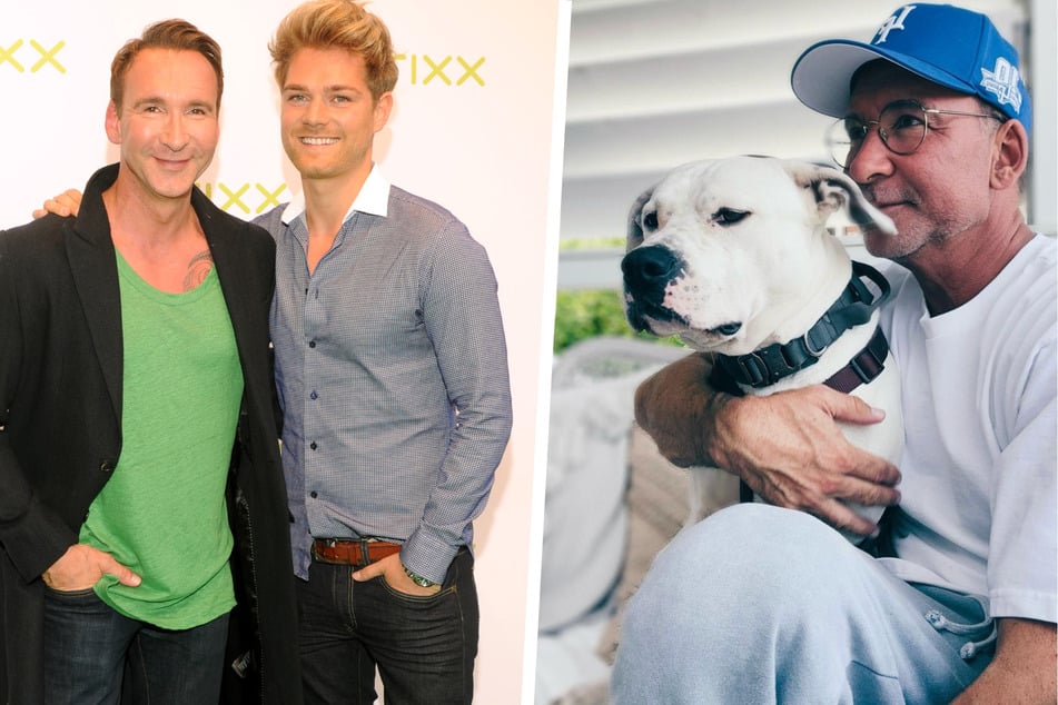 Jochen und Matthias Bendel sind seit 2016 verheiratet. Letztes Jahr haben sie zusammen den American Staffordshire Terrier "Snoopy" adoptiert.