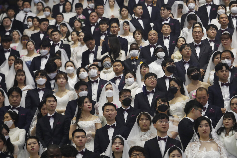 Auch heute finden noch Massenhochzeiten, welche von der Vereinigungskirche organisiert werden, in Seoul statt. Das Bild stammt von Februar 2020.