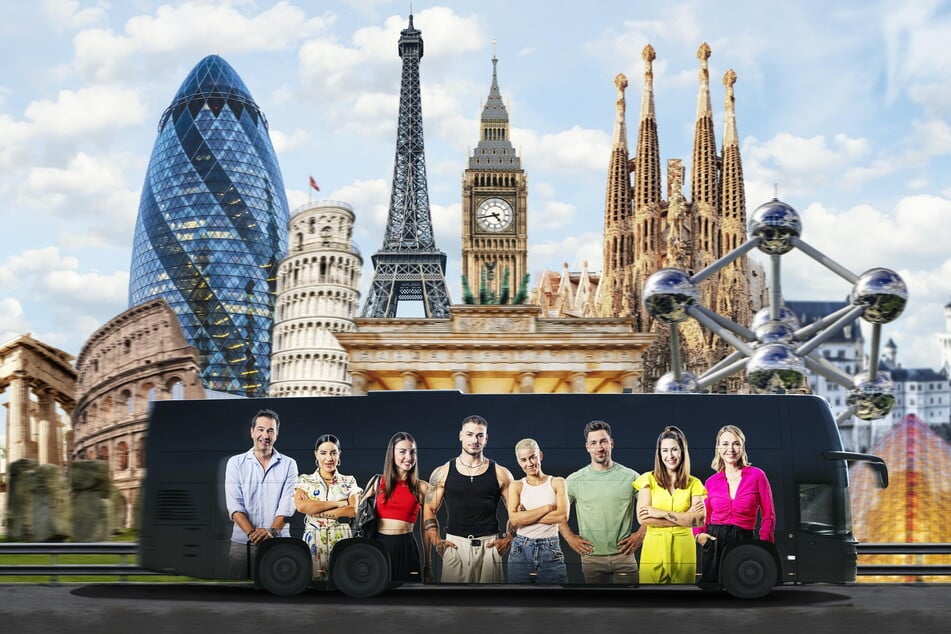 Eight celebrities travel across Europe on a bus - without knowing their destination.