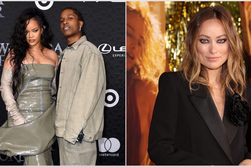 Olivia Wilde (r) got a little wild with a comment she made about Rihanna's (l) man, A$AP Rocky.