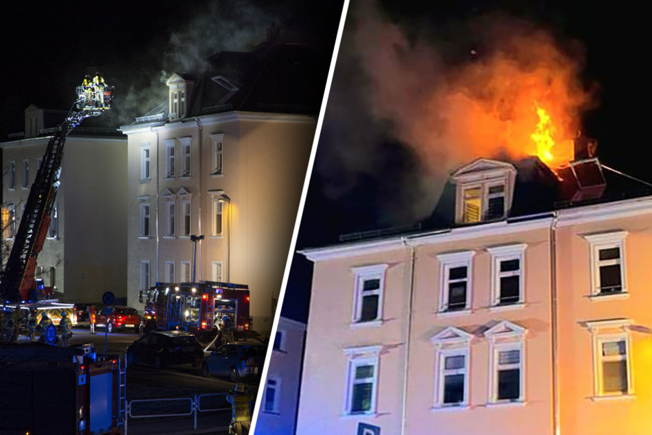 Wohnhaus in Limbach-Oberfrohna in Flammen: Zwei Verletzte