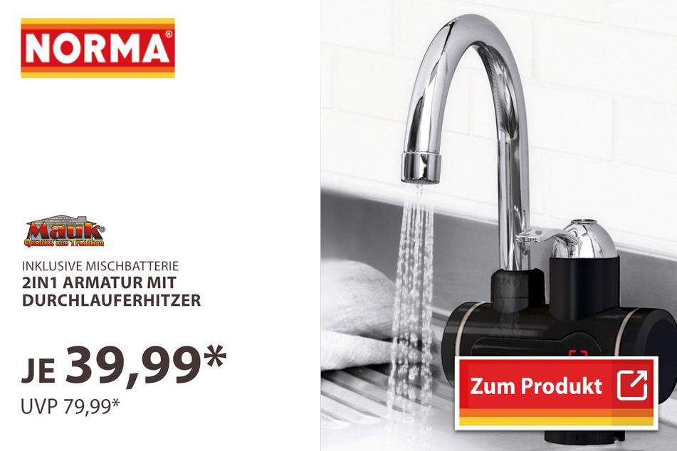 2in1 Armatur mit Durchlauferhitzer