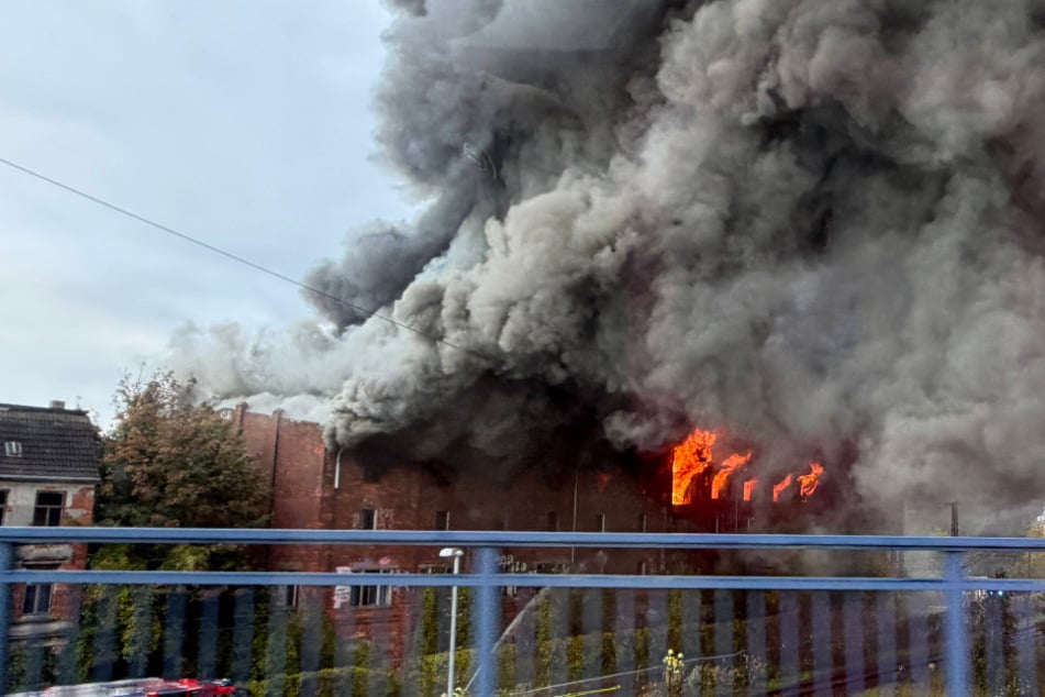 Flammen-Inferno! Großbrand sorgt für stundenlangen Einsatz