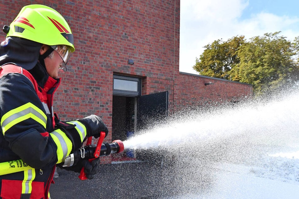 Die Feuerwehrleute mussten der Platane mit umweltverträglichem Löschschaum zu Leibe rücken. (Symbolfoto)