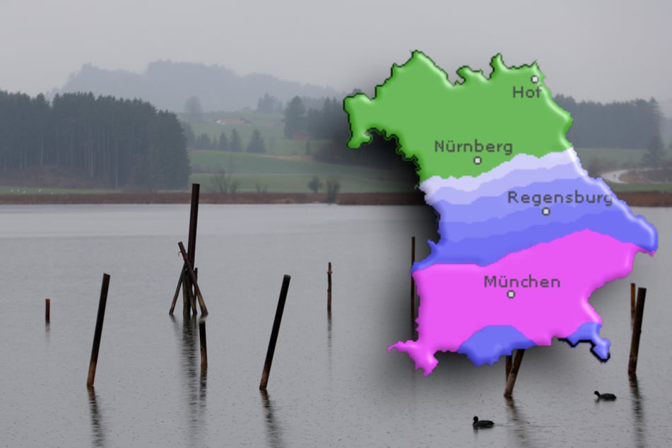 Trübe Aussichten: Im Süden Bayern hält sich der Regen hartnäckig.