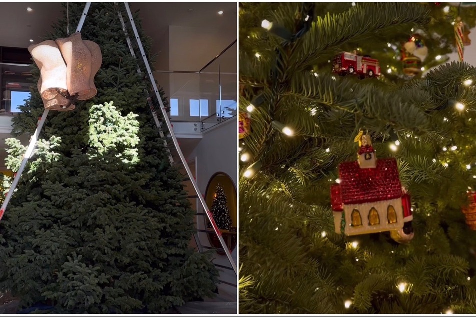 Kylie Jenner showed off her gigantic Christmas tree on Instagram.