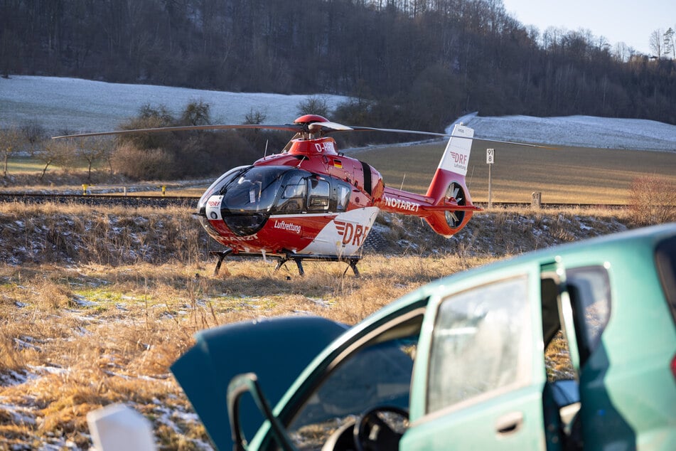 Auch ein Hubschrauber war gelandet.