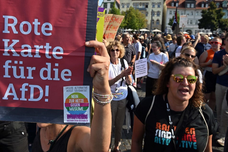 Kurz vor Schicksalswahl in Thüringen: Tausende setzen Zeichen gegen AfD