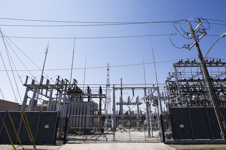 A CenterPoint Energy electrical transformer station in Galveston, Texas.