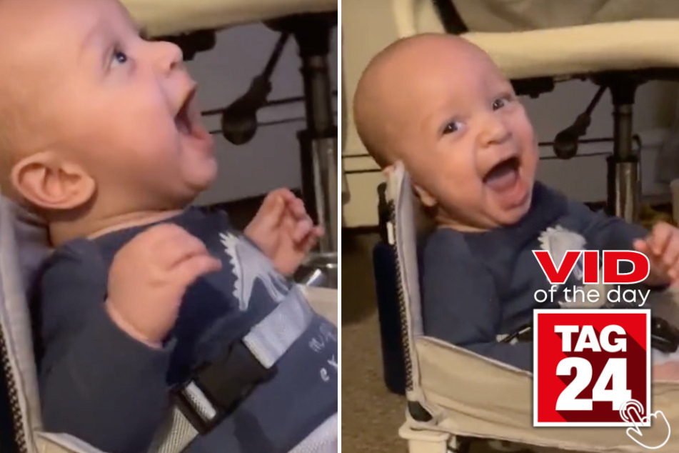 Today's Viral Video of the Day showcases a little baby boy who can't get enough of his dad playing video games!