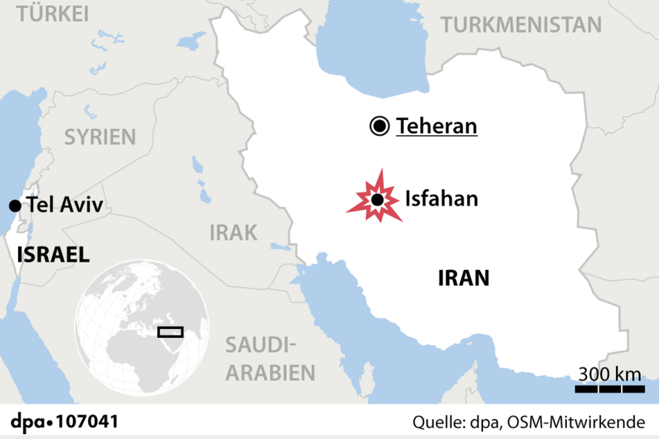 Rund um die Millionenstadt Isfahan sollen Angriffe stattgefunden haben.