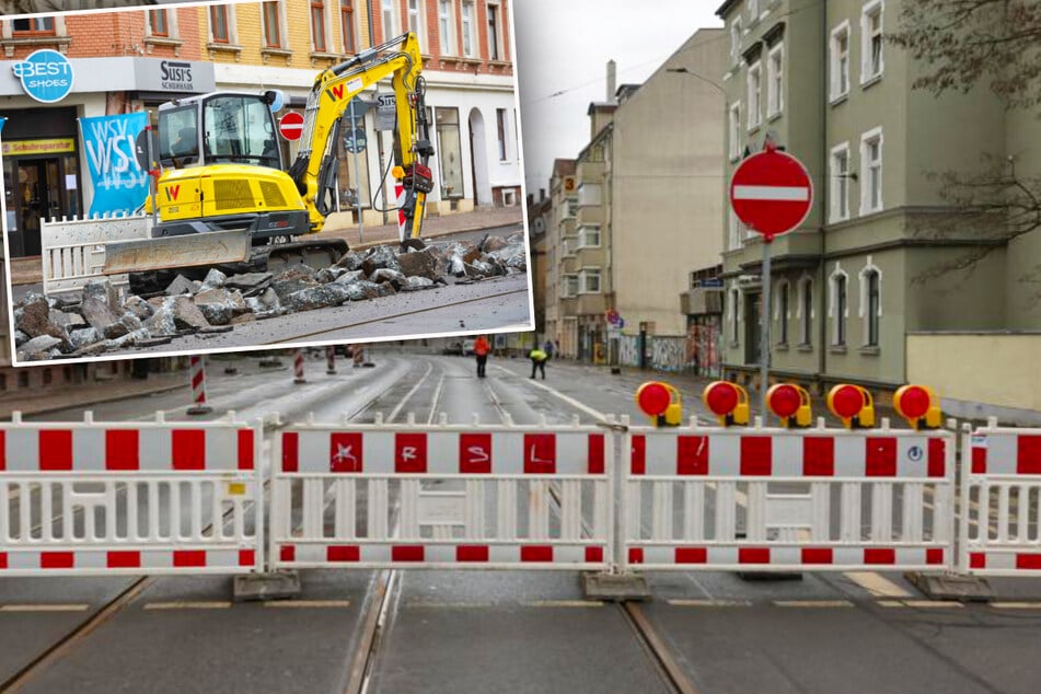 Gleise werden erneuert: Nächste Hauptstraße in Leipzig ab sofort dicht!