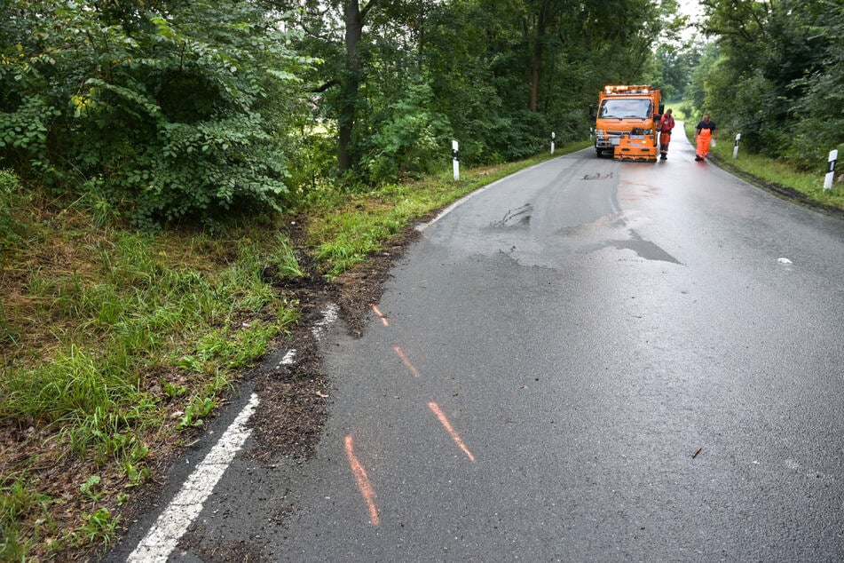 An dieser Stelle kam das Auto von der Fahrbahn ab und stürzte den Hang hinunter. (Archivbild)