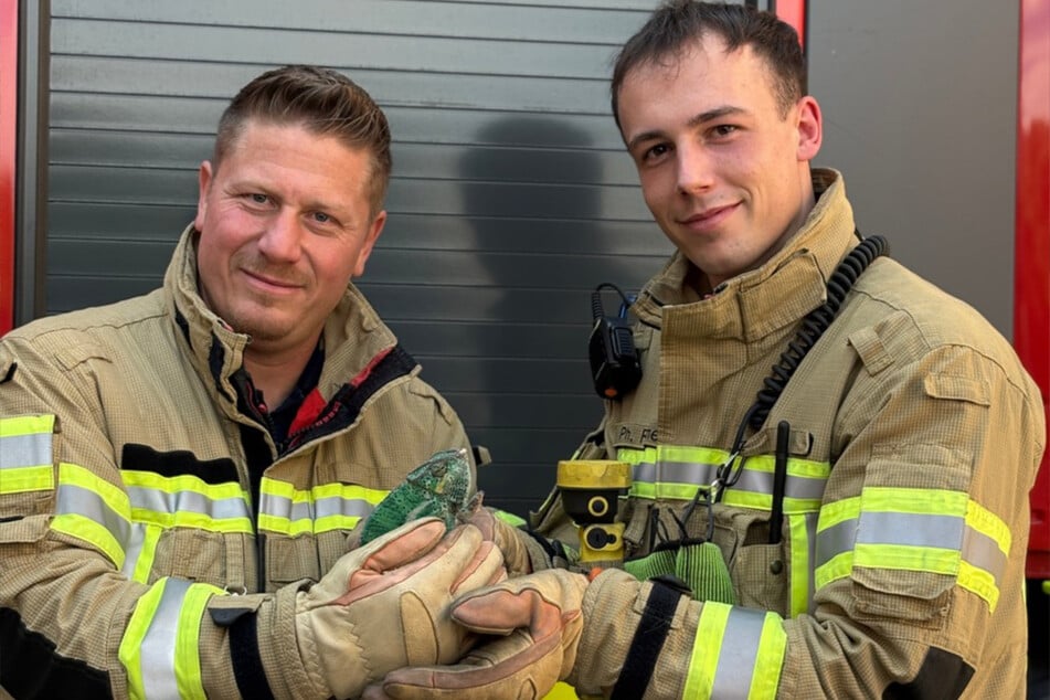 Die Feuerwehr freute sich über die geglückte Rettung.