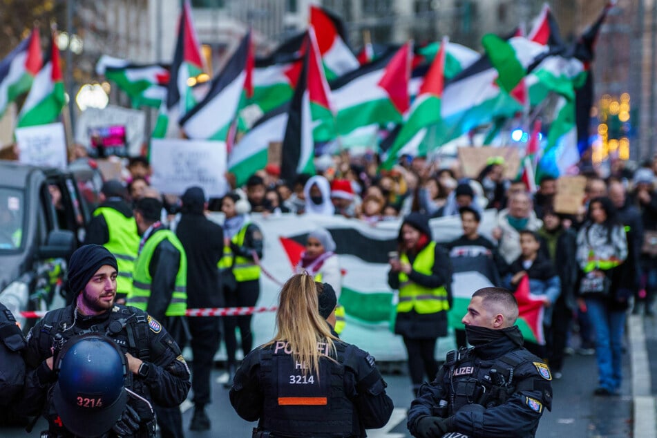 In Frankfurt gab es immer wieder propalästinensische Demonstrationen. (Archivbild)