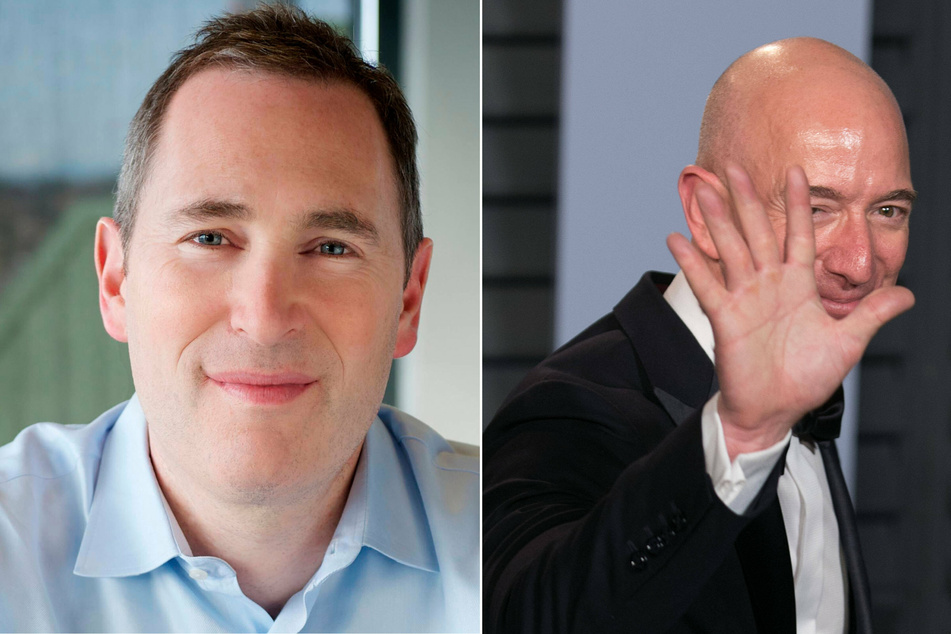 Andy Jassy (l.) will take over from Jeff Bezos as Amazon's new CEO.
