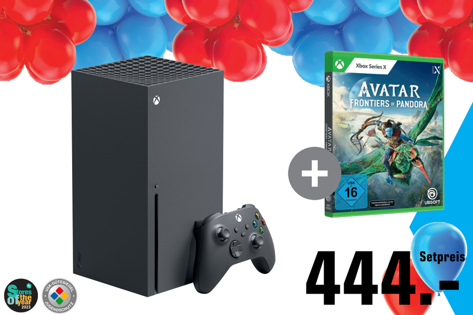 Xbox Series X + Avatar-Game für 444 Euro.