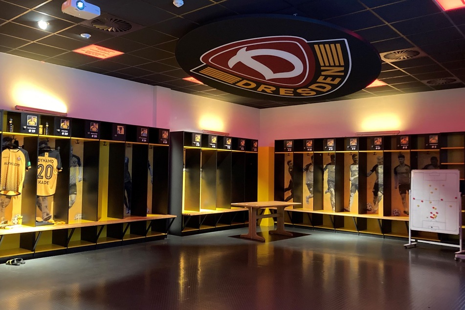 Absolutes Highlight der Führung: Die Heimkabine der SG Dynamo Dresden.