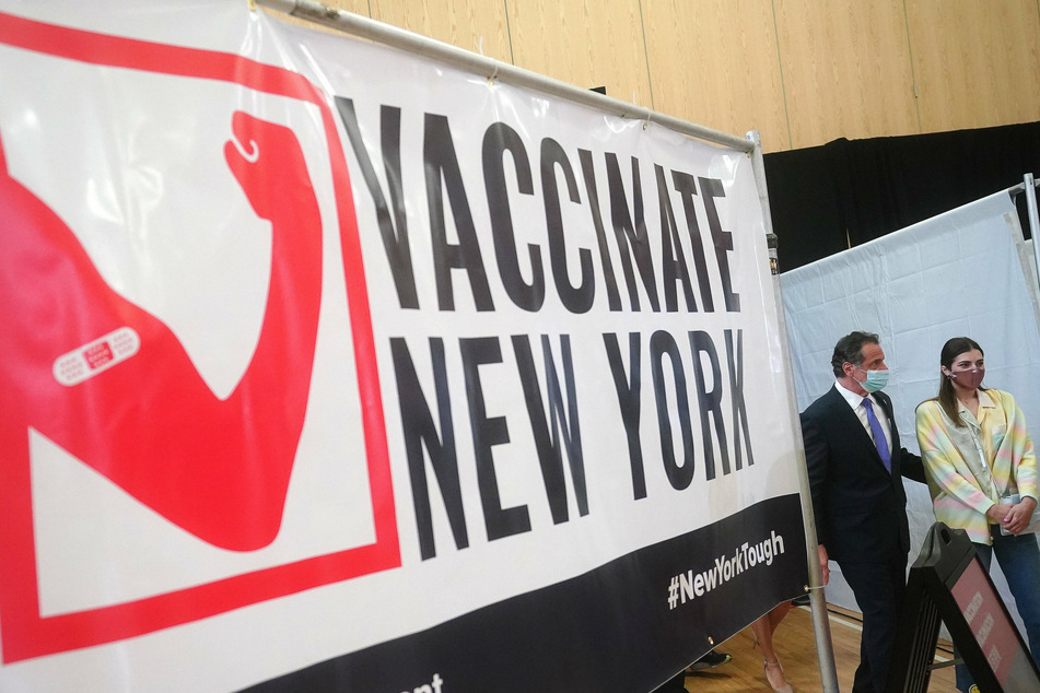 Cuomo appeared at several vaccine pop-up sites with supporters in recent weeks.