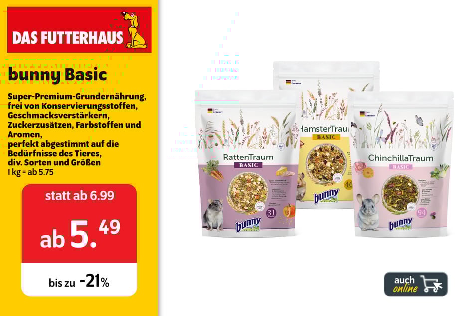 bunny Basic Grundnahrung für Kleintiere