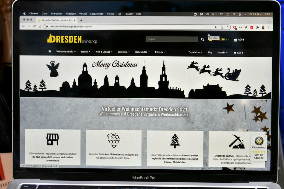 Unter dresden-onlineshop.de kann auf Weihnachtsmärkten nicht mehr verkaufbare Ware erworben werden.