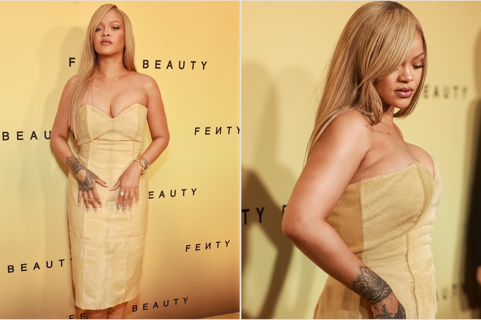 Rihanna puts on a very busty display at Fenty Beauty event!