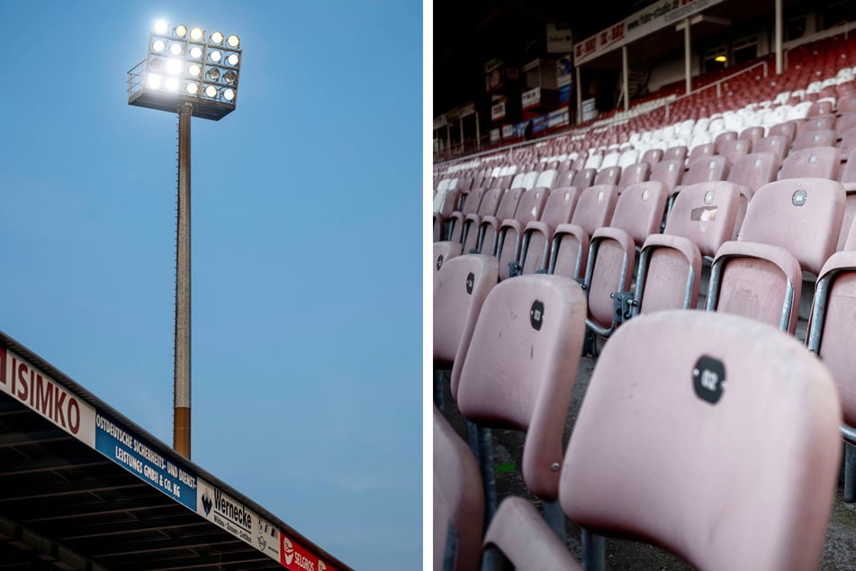 Im ehemaligen Stadion der Freundschaft gibt es zahlreiche Baustellen. Am dringlichsten ist die Erneuerung der zu schwachen Flutlichtanlage.