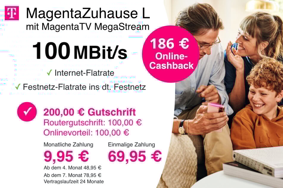 MagentaZuhause L mit MagentaTV MegaStream und 286 Euro Ersparnis.