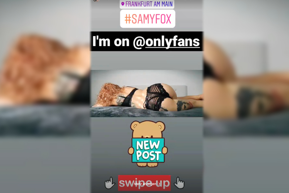 Mit dieser Instagram-Story machte Samy Fox (39) auf ihren ersten Eintrag auf OnlyFans aufmerksam.