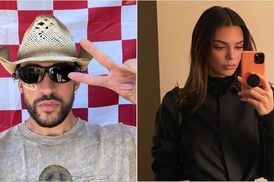 Kendall Jenner, Bad Bunny match in black leather for date night