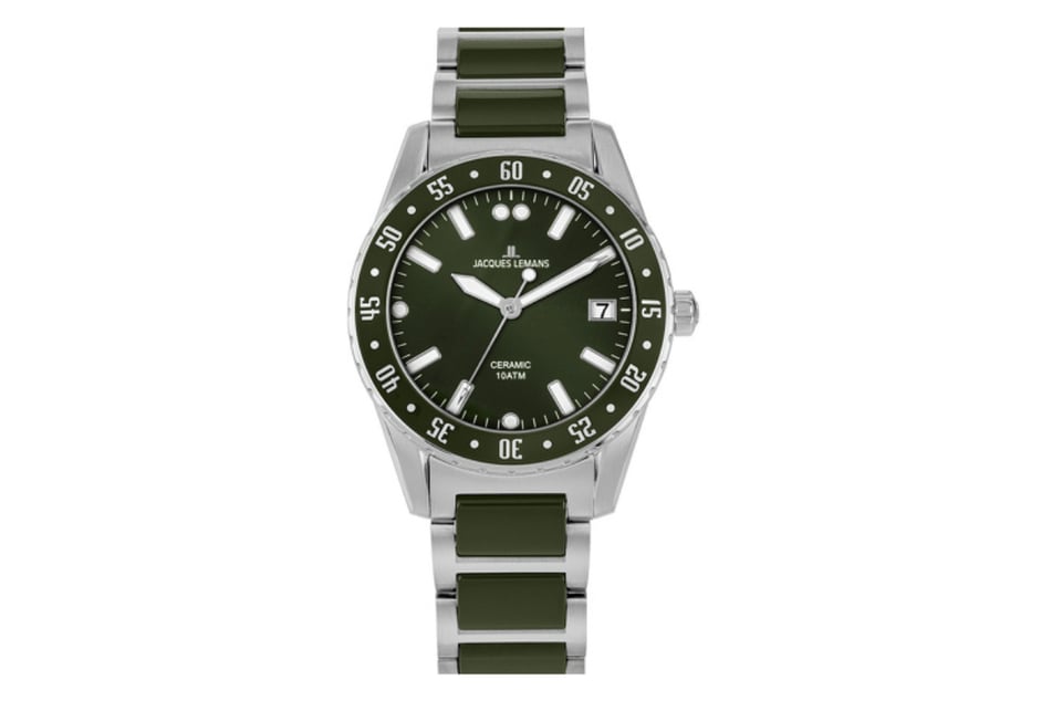 Die Jacques Lemans Herrenuhr 42-10C mit 10atm Wasserdichte.