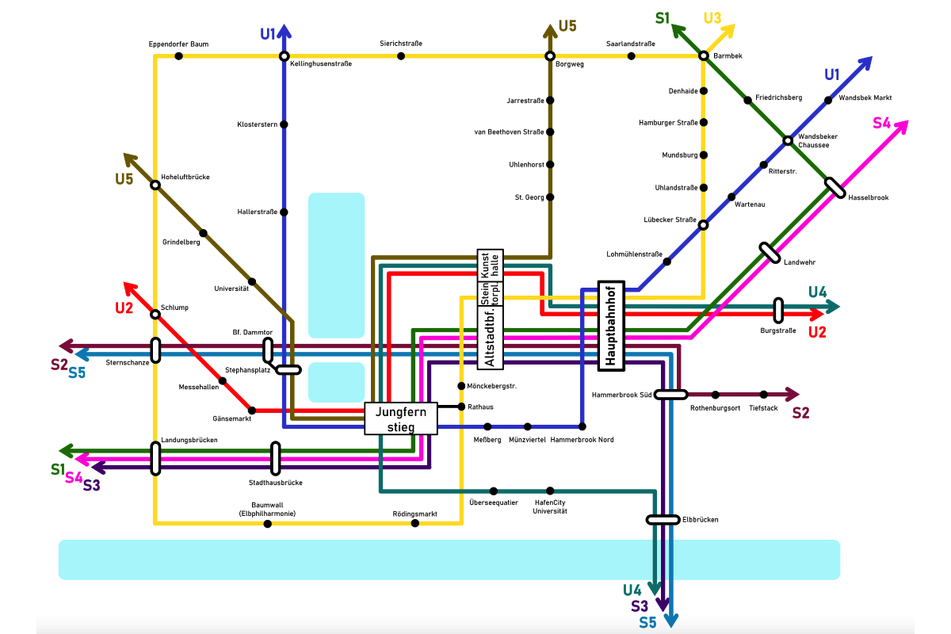 Mit dem neuen Hauptbahnhof am Berliner Tor würde sich auch das hvv-Liniennetz etwas verändern.