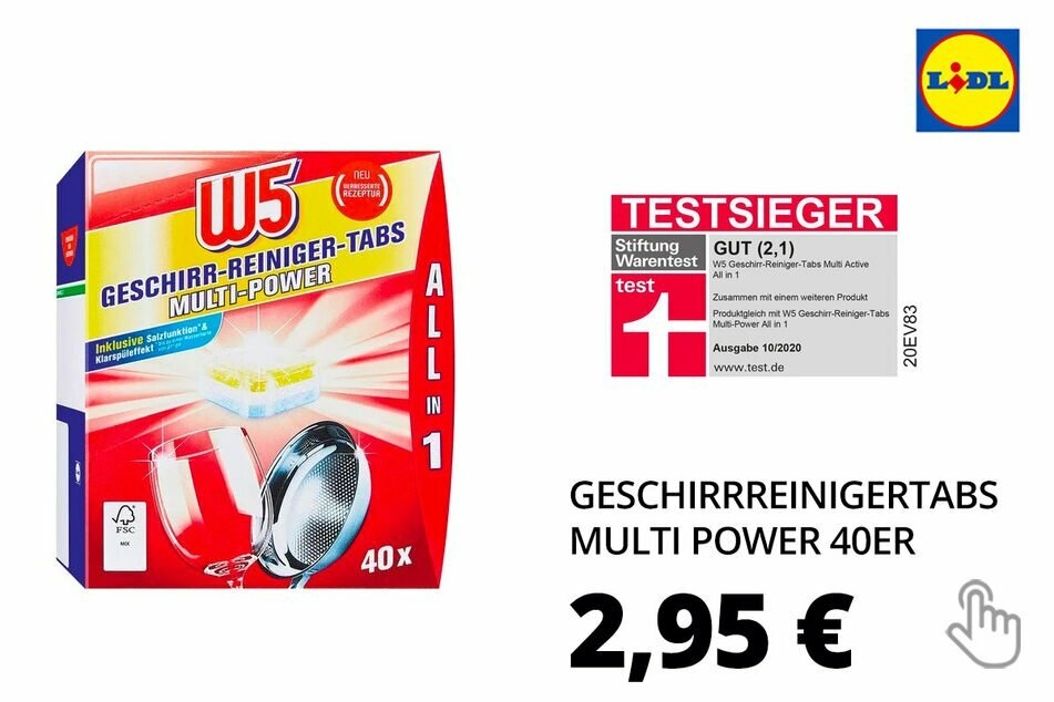 Geschirrreinigertabs Multi Power 40er