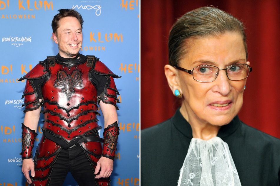 The family of Ruth Bader Ginsberg (r.) criticized the nominees for the upcoming RBG Leadership award, which included nominees Elon Musk (l.) and Rupert Murdoch.