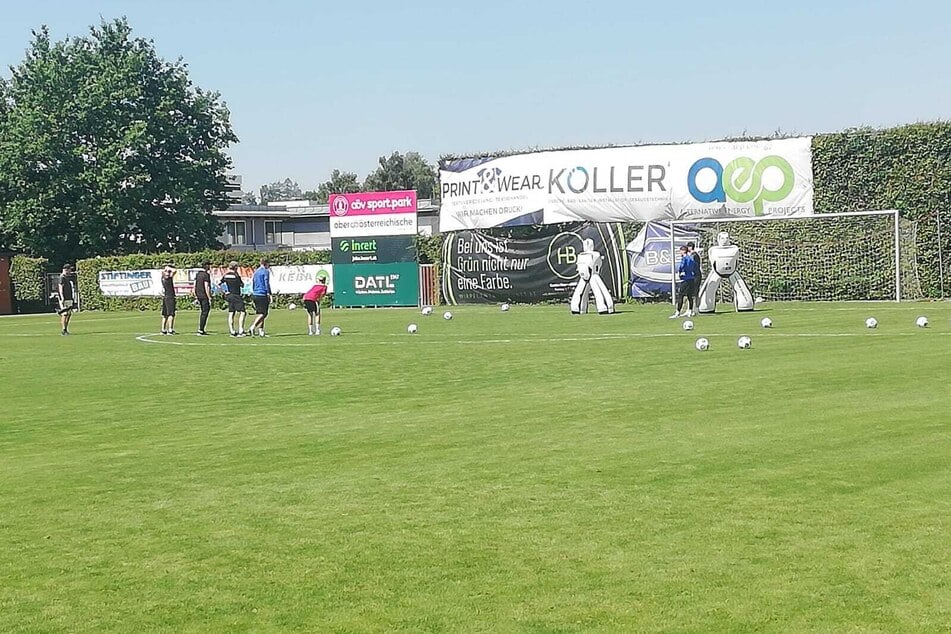 Unter anderem Trainer Wollitz und Präsidenten-Sohn Robin duellieren sich in verschiedenen Challenges.