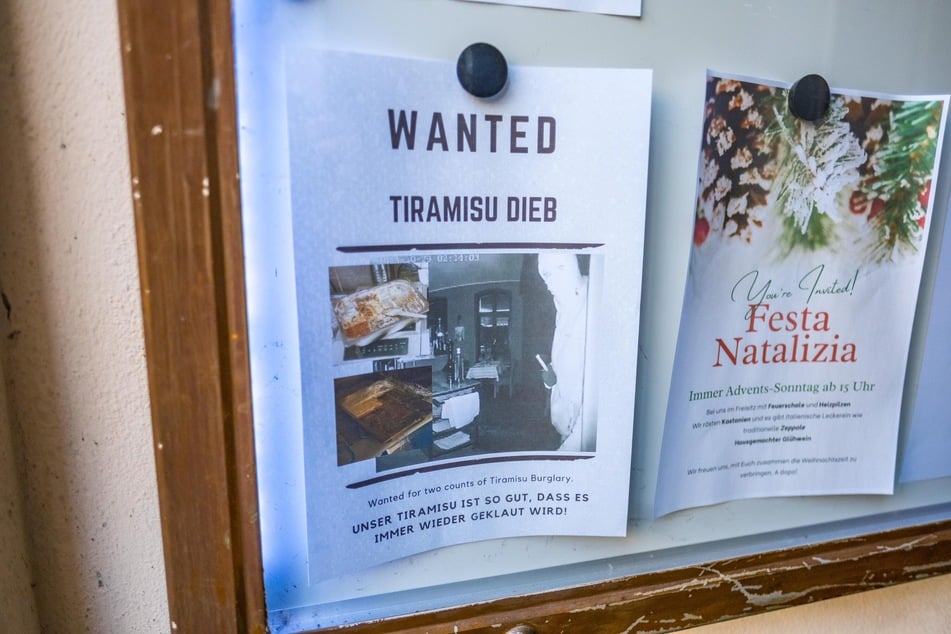 Den Einbruch nimmt die Restaurant-Chefin inzwischen mit Humor. Am Eingang des "Dolce" hat sie ein Fahndungsplakat aufgehängt, das die Einbrecherin auf der Überwachungskamera zeigt. Überschrift: "Wanted: Tiramisu Dieb".