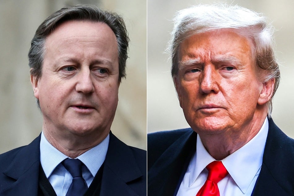 British Foreign Secretary David Cameron met with Donald Trump at Mar-a-Lago in a surprise stopover on his trip to Washington.