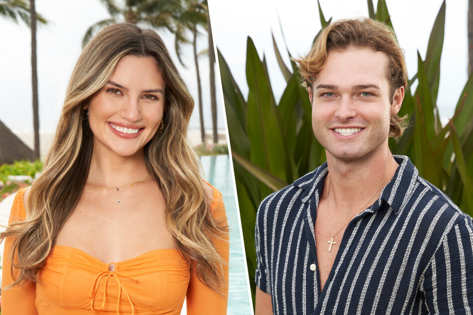 Kat Izzo (l.) was targeted by the other beachgoers as Sean McLaughlin seeemingly sabotaged his best connection in Bachelor in Paradise Week 4.