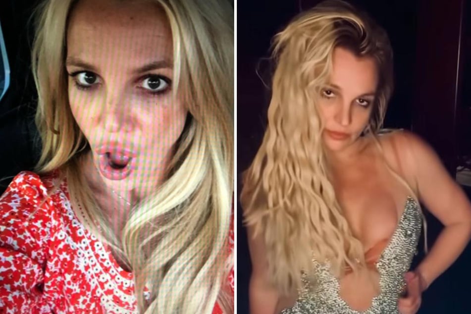 Britney Spears was photographed standing through the sunroof of an SUV on the freeway.