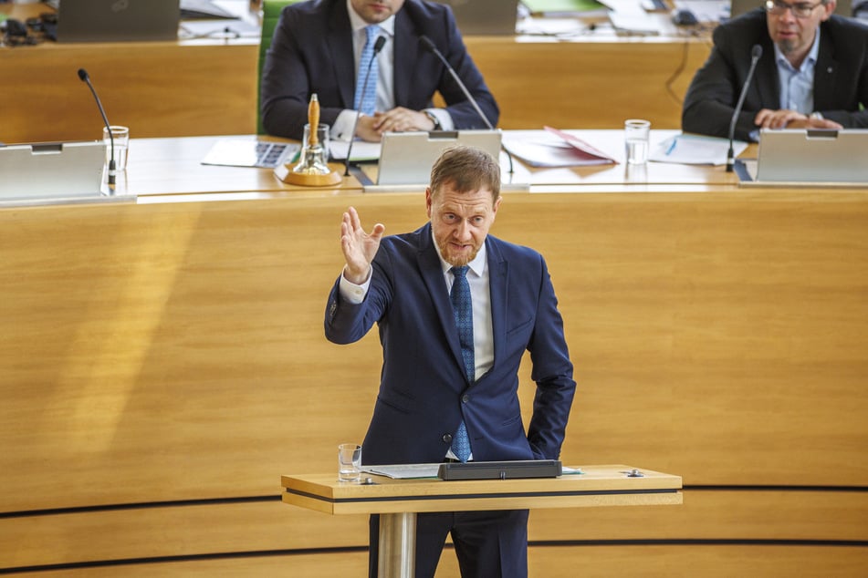 MP Michael Kretschmer (50, CDU) gab sich stellenweise kämpferisch.